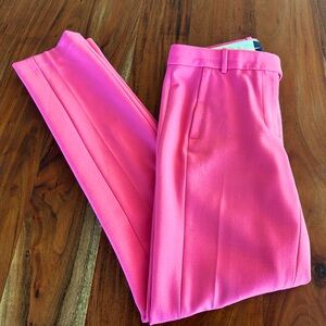 JCrew Maddie Pant in Bi-stretch Wool - Size 4 Tall in Berry